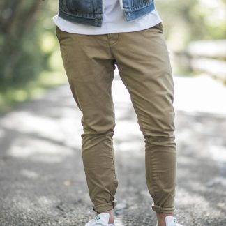 Alonzocasie Men's Straight Fit Chino Pants — Cotton Twill